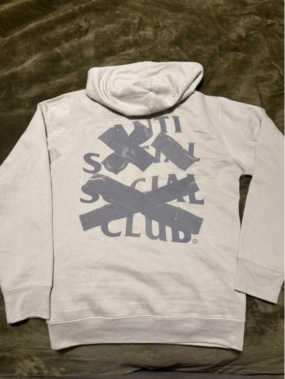 Anti Social Social Club Cancelled Hoodie 'Cement' Grey Men's Size XS